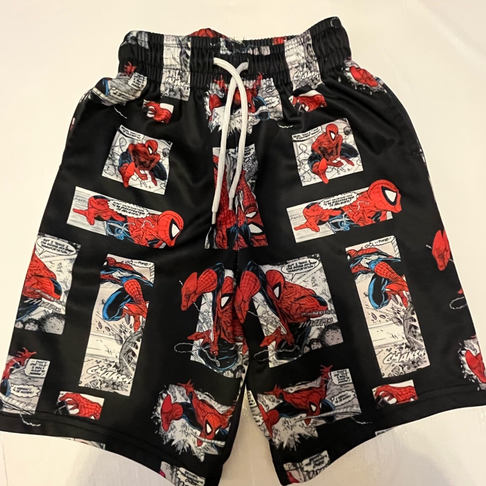 Marvel Spider-Man Comics Boys Shorts black red Small